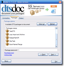 dtsdoc screenshot